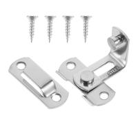 WRITWAA 2pcs Hasp Lock Door Latch Stainless Steel 90 Degree Silver for Hotel Door Office Barn