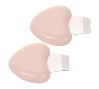 WRITWAA 2pcs Heart-shaped Stainless Steel Blackhead Extraction Tools Manual Facial Cleaning Spatula Set for Deep Pore Cleansing and Hair Follicle Care, for Women's Skincare Routine