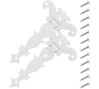 WRITWAA 2pcs Heavy Duty Shed Door Hinges for Wooden Doors and Tables, Retro Iron Gate Hinge with 8 Screw Holes, Flexible and Quiet Outdoor Hardware for Hotels and Gardens