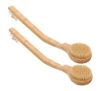 WRITWAA 2pcs Long Handle Bath Brush for Back Scrubbing Exfoliation Shower Scrubber for Wet Dry Use for Elderly and Disabled Personal Care