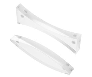 WRITWAA 2Pcs Magnetic Optical Glass Lens Set for Physics Teaching Precise Light Refraction and Reflection Convex and Concave Lenses Acrylic Material Science Experiment Kit for Classroom