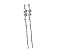 WRITWAA 2pcs Metal Snake Hairpins with Green Rhinestone Detail Vintage Inspired Hair Chopsticks for Womens Updos Buns Symbolic Intelligent Design Wedding Hair Pins Accessories