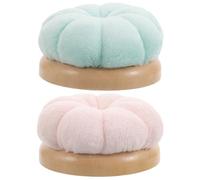 WRITWAA 2Pcs Mini Pin Cushion for Needles, Pumpkin Shape Sewing Needle Holder Cushion, Pincushion for Handcrafted DIY Fabric Crafts and Tailor Supplies
