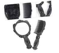 WRITWAA 2pcs Mirror Comb Set Hairdressing Tool for Women Makeup Mirror Comb for Birthday Christmas