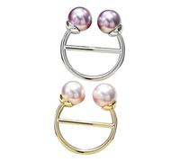 WRITWAA 2Pcs Multifunctional Scarf Buckles for Clothes Shirts Knot Fixing Clips in Gold Silver Stylish Hemline Accessories for Women Fashion