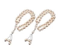 WRITWAA 2pcs Muslim Prayer Beads Acrylic Tasbih Beaded Bracelets Lightweight Arabic Finger Counter Religious Bracelet for Ramadan Present with Exotic Elegant Style