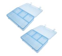 WRITWAA 2pcs Paint Brush Storage Box for Artists and Students, Dual Layer Plastic Case with Buckle, Portable and Protective Design for Workspace and Traveling, Stylish and Elegant Paint