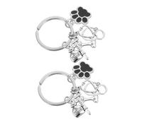 WRITWAA 2pcs Paw Pattern Keychain Pet Doctor Keyring for Veterinarians and Dog Lovers Creative Puppy Paw Design Memorial Keepsake for Pet Bereavement and Remembrance