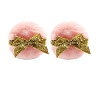 WRITWAA 2pcs Pink Powder Puff Made of Soft Fiber, Safe and Comfortable for Use, Creative Long Hair Puff Suitable for Body Makeup Application