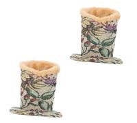 WRITWAA 2Pcs Plush Lined Eyeglasses Holder Stand, Compact Glasses Display Stand with Cozy Plush Material for Home, Office, Desk, and Nightstand