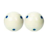 WRITWAA 2pcs Pool Practice Cue Ball: 2.2" Six Blue Dots AAA Grade Standard Billiard Ball for Impact Point Training, 2.2" Pool Billiard for Club Home Table Use