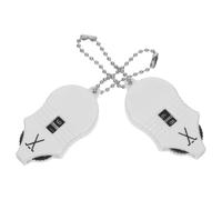 WRITWAA 2pcs Portable Golf Score Counter for Hat Clip Use, Mouse Shape | Plastic White Design, One Hand Operation, Game Competition, Junior Golfers and Men