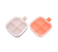 WRITWAA 2Pcs Portable Medicine Containers Multi Storage Holder for Pills Convenient Travel Accessory for Daily Medication Organization Go Use
