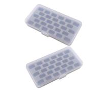WRITWAA 2pcs Portable Plastic Bobbin Organizer Box with Sponge Insert, Sewing Machine Thread Spools Storage Case, Holds Multiple Sizes for Home Sewing the Go Teaching