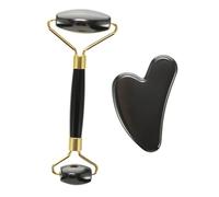 WRITWAA 2pcs Professional Roller Gua Board and Manual Scraping Plate for Facial Care Improve Skin Tone and Circulation Daily Skincare Routine