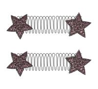 WRITWAA 2pcs Purple Star Hair Comb Clips for Women Iron Material Invisible Hairpin with Hair Fixing Function for Daily Care and Updo Fashion