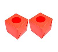 WRITWAA 2pcs Red Raffle Box Multi-functional Lottery Ticket Storage Cube for Parties Events Fundraising Donation Ball Game with Smooth Surface and Sturdy Design