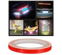 WRITWAA 2pcs Red Reflective Tape for Bicycle and Motorcycle Wheels, Residue-free Night Safety Stickers with Recessive Reflection, for Driving at Night and DIY Decoration