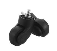 WRITWAA 2pcs Replacement Luggage Wheels for Suitcase and Trolley Trunk, Black Heavy-Duty Plastic and Metal Casters with 360-degree Rotation, Easy Installation for Travel and Trunk