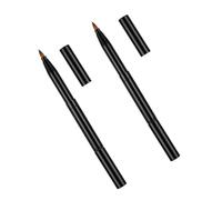 WRITWAA 2PCS Retractable Double-ended Multi-purpose Makeup Brush for Lip Eye Concealer Application Portable Black Dual-headed Cosmetic Tool for Travel and Daily Use