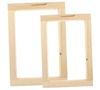 WRITWAA 2Pcs Reusable Wooden Screen Printing Frame for DIY Crafting Small Portable Screen Print Wood Frames Household Printing Starter Tool for Pattern Making and Art Projects