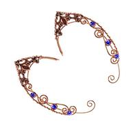 WRITWAA 2pcs Rhinestone Ear Bone Clip Earrings Non-piercing Copper Sparkly Studs Stylish Jewelry for Women Comfortable Lightweight Accessories