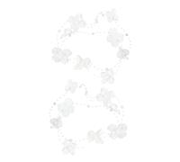 WRITWAA 2Pcs Romantic Flower Pattern Wedding Headbands White Bridal Headdress Adornment for Formal Events Dance Parties and Special Occasions