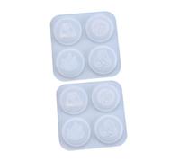 WRITWAA 2pcs Silicone Resin Molds for Religious Symbols DIY Jewelry Making Charms Easy Release Translucent Craft Moulds for Pendant Handicraft Projects