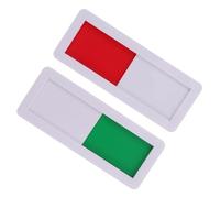 WRITWAA 2pcs Sliding Privacy Door Indicator Sign for Conference Rooms Business Office Open Closed Slider with Red Green Visibility Use Vacancy Occupied Status Display