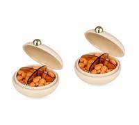 WRITWAA 2pcs Small Sealed Travel Organizer Case Stylish Aesthetic Design for Jewelry Trinkets Rings Earrings Portable Lightweight Storage for Go Use