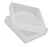 WRITWAA 2pcs Square Silicone Resin Molds for DIY Crafts, Temperature Resistant with Finish, Modern Elegance Coaster Tray Mold for Home Decoration and Crafting Projects