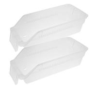 WRITWAA 2pcs Stackable Pharmaceutical Storage Bin - Plastic Medical Transfusion Classification Organizer - Open Front Pill Bottle Storage Bins for Hospital Pharmacy Retail Display