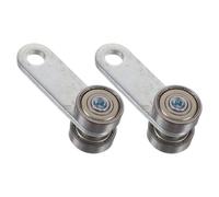 WRITWAA 2pcs Steel Sliding Door Trolley Assembly with Two Wheels, Smooth Sliding Double Pulley Wheel Design for Closet Door and Window, Easy to Operate with Simple Shape, Wide Application