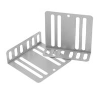 WRITWAA 2pcs Stereo Bracket Audio Rack Car Dvd Navigation Mounting Frame Car Audio Fixing Support Silver Iron Stable and Reliable Installation Practical Construction