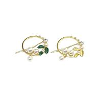 WRITWAA 2Pcs Stylish Pearl Hair Clips Hollow out Design Alloy Ponytail Clips Elegant Hair Accessories for Women for Various Occasions Random