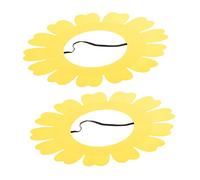 WRITWAA 2pcs Sunflower Hood Headgear for Festivals Fun Sunflower Costume Accessories for Parties Weddings and Celebrations Lightweight Felt Material Easy to Wear and Portable