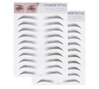 WRITWAA 2pcs Temporary Eyebrow Eyebrow Sticker 8.07x5.90x0.07inch Realistic Paper Material Last for Several Days Suitable for Men and Women Daily Makeup