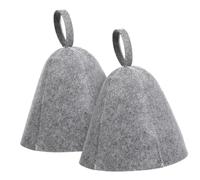 WRITWAA 2pcs Thickened Sauna Hat for Bath Sauna Felt Cap Soft Flexible Bath Hat to Keep from Overheating and Hair Damage Head Cover