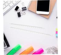 WRITWAA 2pcs Transparent Triangle Ruler Plastic Clear Scale Drafting Tools for Students Architects Engineers Multipurpose Measurement Stationery for School Office