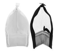 WRITWAA 2pcs Travel Toothbrush Bag Set Lightweight Polyester Compact Toiletry Pouch with Multi-Pockets and Multiple Compartments for Work and Home Organising