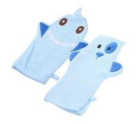 WRITWAA 2pcs Turkish Exfoliating Glove Animal Bath Mitts Shower Mittens Bath Mittens Skin Cleaning Supplies Reusable Soft Comfortable