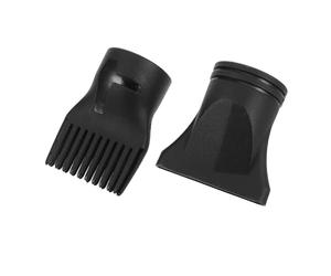 WRITWAA 2Pcs Universal Hair Dryer Nozzle Attachment Set with Flat and Comb Vent Hair Brush Design, Plastic Salon Styling Diffuser and Dryer Comb for Professional Hairdressing