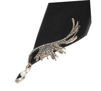 WRITWAA 2Pcs Vintage Bow Tie Brooch Pin with Rhinestone Wings Zinc Alloy Lapel Pins for Shirt Collar Elegant Retro Bowknot Accessories for Men and Women Clothes Brooches for Dresses