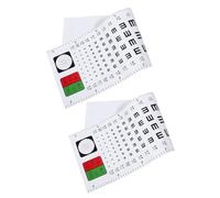 WRITWAA 2Pcs Visual Testing Eye Charts Wall Hanging for and Adults, Logarithmic Eye Test Charts Dual E Design for Home and Kindergarten Vision Screening