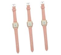 WRITWAA 2pcs Watch Girls Decorative Women Luminous Delicate Analog Leisure Casual Band Vintage Adults Ornament Ladies Noctilucence Gold Wrist Digital Imitation Leather Miss Fashion Rose