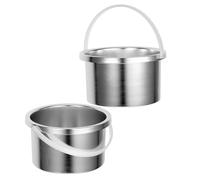 WRITWAA 2pcs Wax Therapy Machine Inner Tank Aluminum Wax Melting Pot Replacement Bowl for Portable Use Aromatherapy Function