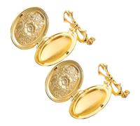 WRITWAA 2pcs Wedding Bouquet Photo Charms Alloy Brooch Pins with Golden Elegant Design, Lightweight Memorial Picture Frame Enamel Pin for Special Occasions and Wedding Accessories