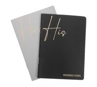 WRITWAA 2pcs Wedding Vow Notebooks with 50 Pages Each, Elegant Offset Paper Vow Books to Organize Heartfelt Declarations, Prevent Ink Bleed, for Speech and Private Moments