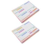 WRITWAA 2pcs Weekly Budget Planner and Expense Tracking Book with Sturdy Paper and Iron Cover, Undated Financial Organizer for Home Accounts and Monthly Budget Tracking