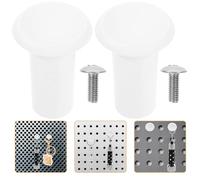 WRITWAA 2pcs White Small Pegboard Hooks for Organizing Tools and Items, Plastic Pegboard Hanging Hooks Easy to Install for Kitchen and Garage Storage Solutions